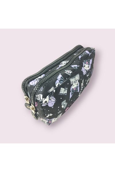 SANRIO Kuromi, Cinnamoroll, Mymelody Double Compartment Zippered Pencil Bag