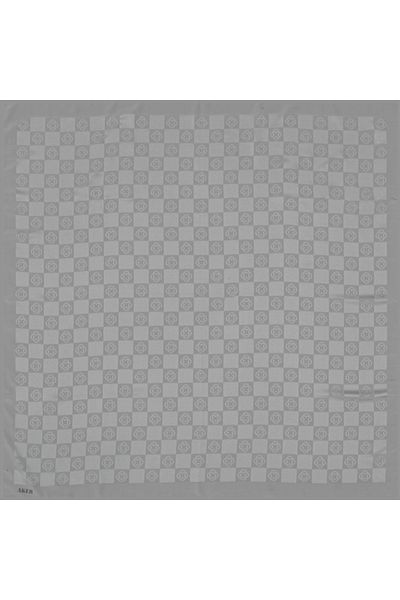 Aker Eșarfă cu monogramă Checkers - Gri - 1070600 -974