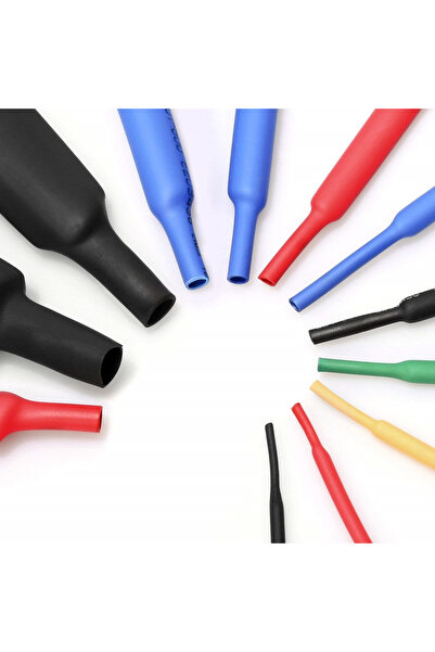 LOVYCO 164 Adet Polyolefin Isı Shrink Boru Daralan Makaron Kablo Tamir Kablo Birleştirme Tamir Yalıtım