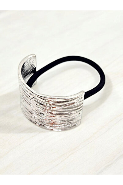 Tokkal مشبك ذيل حصان مرن ذو مظهر ذهبي وفضي