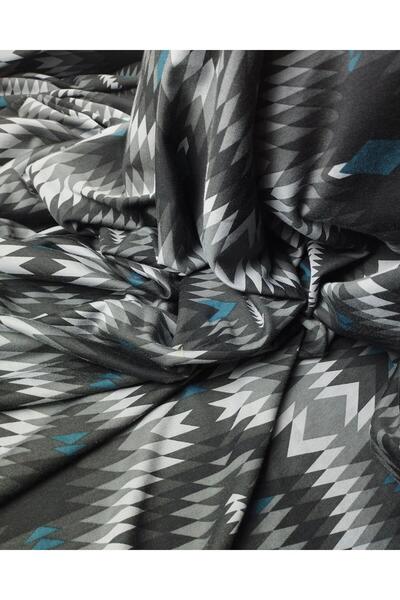 Kumaş Parça 150 см Сірий Чорний Турецький В'язаний Інтерлок