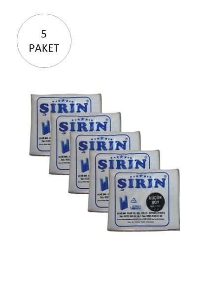 Şirin White Thick Athlete Bag Small Size 25X45 cm 1 kg 5 Pack (Approximately 550 Pcs)