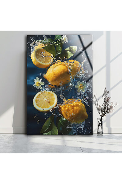 BV DEKOR Εκτύπωση σε γυαλί λεμονιού, Μοντέρνα διακόσμηση τοίχου κουζίνας, Υψη...