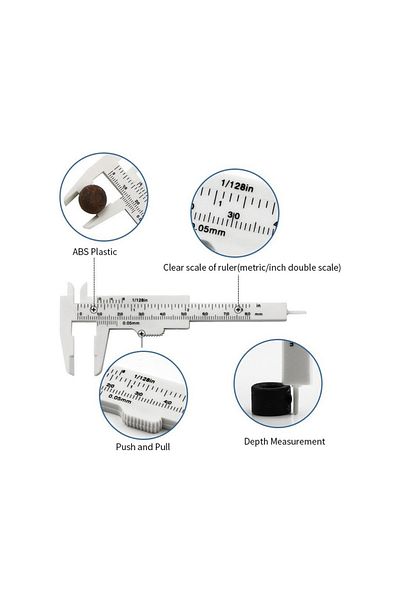 BGA 80mm Vernier Plastic Caliper Eyebrow Measurement Caliper