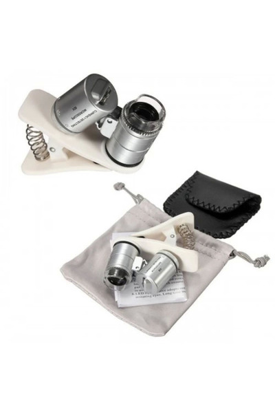 Bare & Bold Mini Pocket Microscope with Universal LED Light for All Camera Phones No:9882w