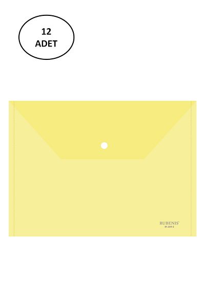 Rubenis Snap File A4 Transparent Yellow 12 Pieces