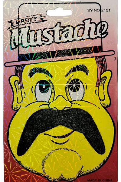Ethab Ticaret Black Color False Mustache - Countryman Feather Model 3
