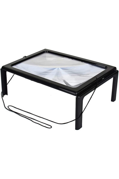 OEM A4 size table type illuminated reading magnifier for the elderly 275205 B