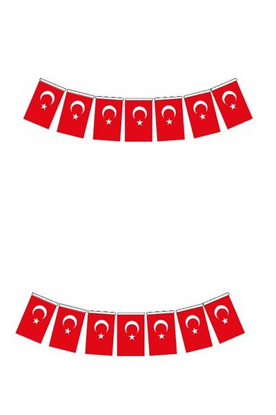 Ethab Ticaret Mini Size Drawstring Paper Turkish Flag 50 Li Vt805