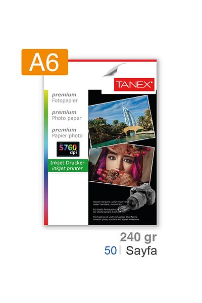 Tanex Photo Paper A6 240 gr 100 mm x 150 mm 50 Sheets
