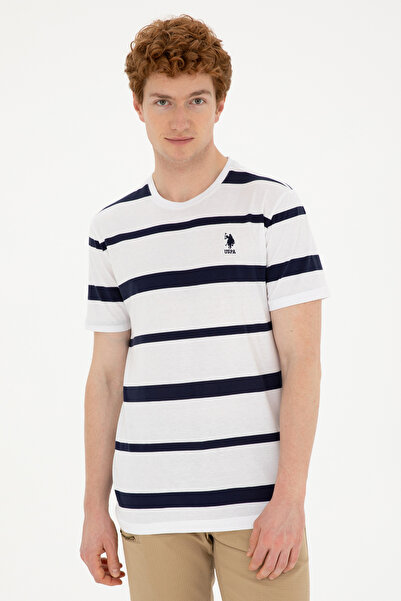 U.S. Polo Assn. Men's Regular Fit Crew Neck White T-Shirt 50287039-Vr013