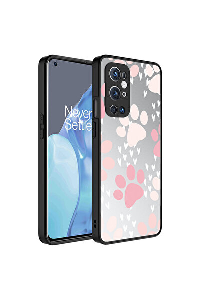 TechTrove One Plus 9 Pro Kılıf Aynalı Desenli Kamera Korumalı Parlak Darbe Em...
