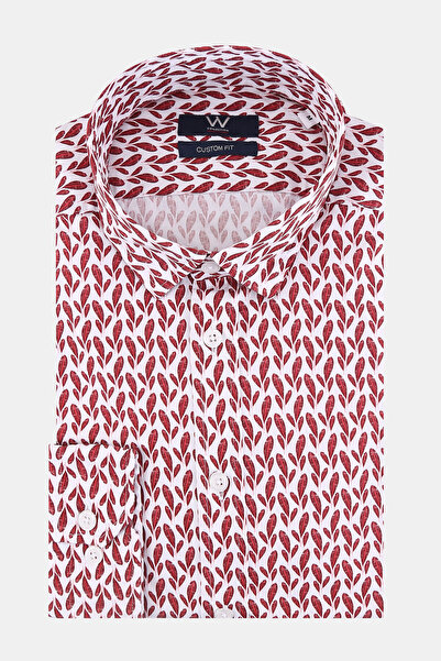 W Collection White Copper Print Shirt