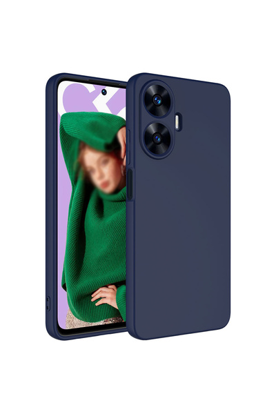 Hatreds Realme C55 İçin Uyumlu İçi Kadife Sıvı Silikon Kılıf