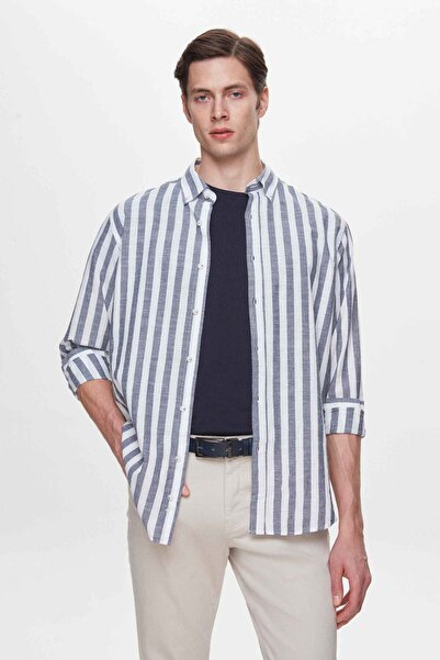 D'S Damat Ds Damat Comfort Синя сорочка в смужку