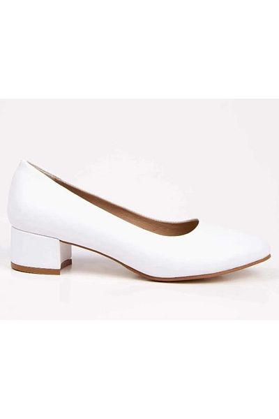 Kids Club Shoes Pantofi clasici de damă Mehtap cu toc scăzut ALB