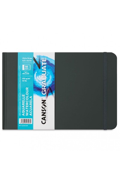 Canson Graduate Aquarelle 21.6X14Cm 250Gr 28Yp Hardcover Watercolor Notebook ...