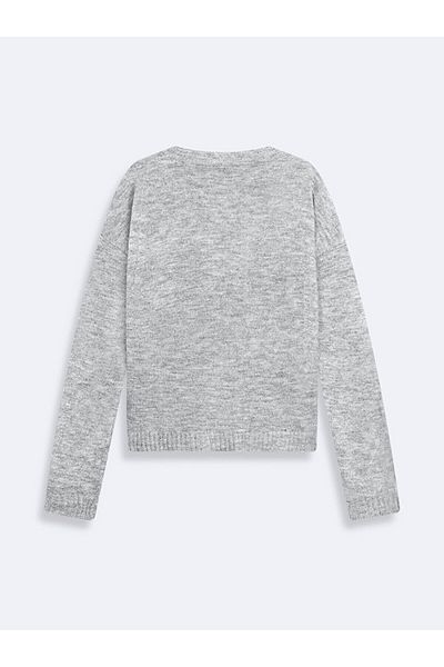 Ltb Knitwear Turtleneck Long Sleeve Gray Sweater