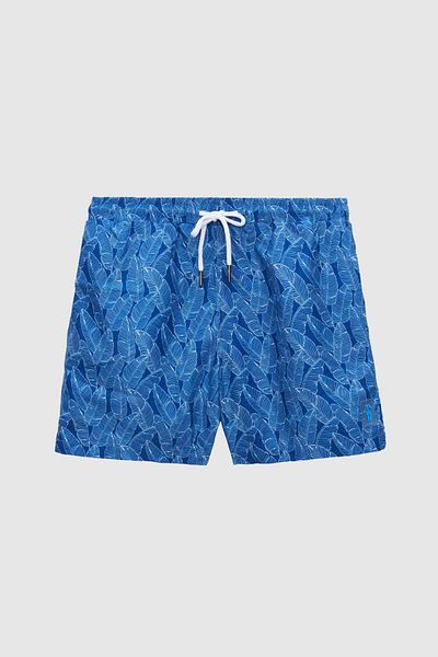 Twn Σορτς μαγιό με κανονική εφαρμογή Navy Blue printed
