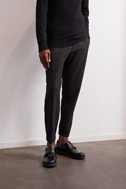 BOSS Erkek Dokuma Kumaş  Normal Bel  Düz Model Siyah Pantolon 50513444-001