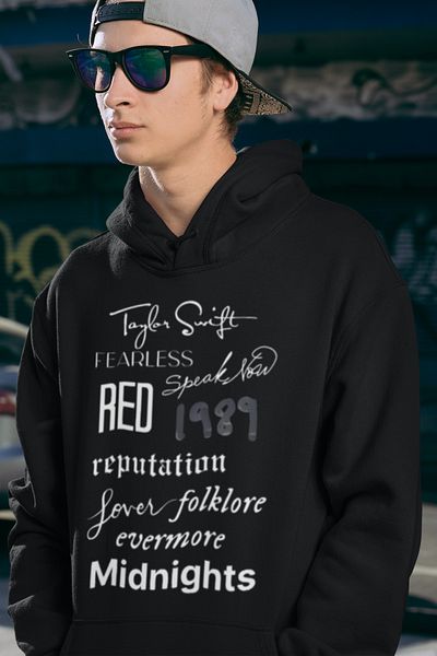 SEVBANO Hanorac cu glugă pentru cântăreț oversize unisex cu nume de album Taylor Swift