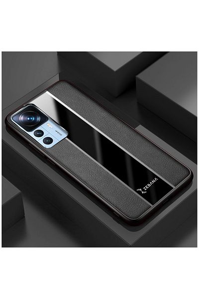Zebana حافظة جلدية فاخرة متوافقة مع هاتف Xiaomi Mi 12t Pro باللون الأسود