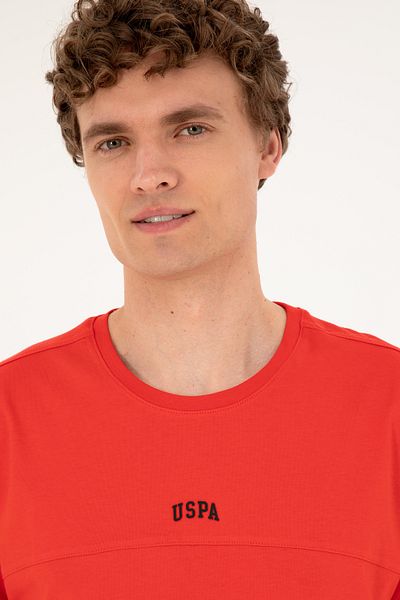 U.S. Polo Assn. Men's Comfort Fit Crew Neck Red T-Shirt 50287083 -Vr030