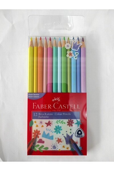Faber Castell Faber 12 Renk Üçgen Kuru Boya Pastel Renkler 116313