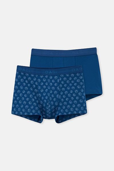 Dagi Navy Blue 5210 2-Pece μοτίβο βαμβακερό μπόξερ