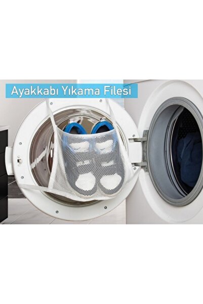 ZEMİRA HOME غطاء شبكي لغسيل الملابس الحساسة والأحذية بأربطة 35 × 20 سم