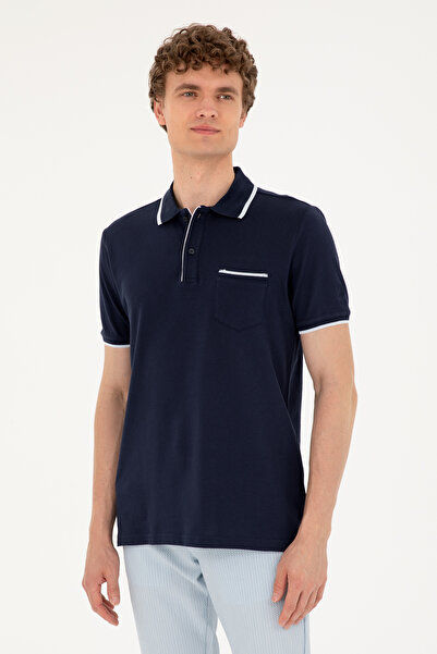 U.S. Polo Assn. Erkek Regular Fit Polo Yaka Lacivert Tişört 50287108-VR033