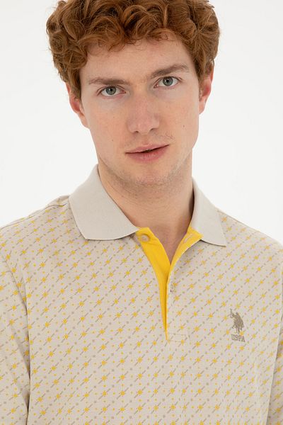 U.S. Polo Assn. Ανδρικό μπλουζάκι Polo Neck Stone με κανονική εφαρμογή 50287107 -vr049