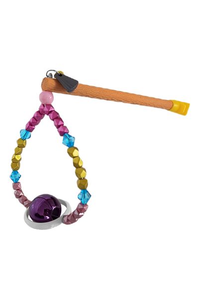 kapsulavm Rotating Bird Toy with Perch 10 Cm-16 cm Yellow