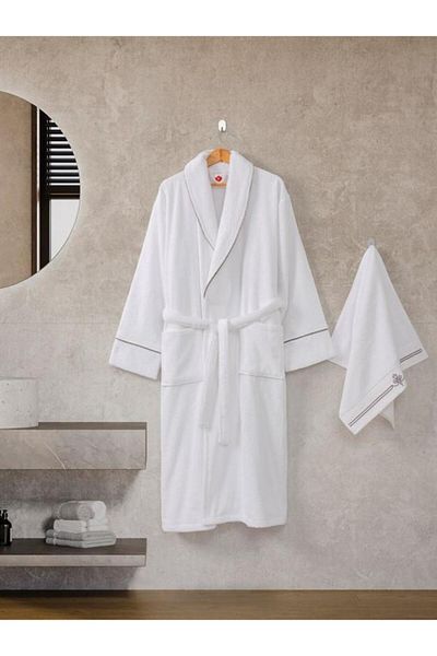 Angoravi Classic Bathrobe Set Güher L-Xl Men