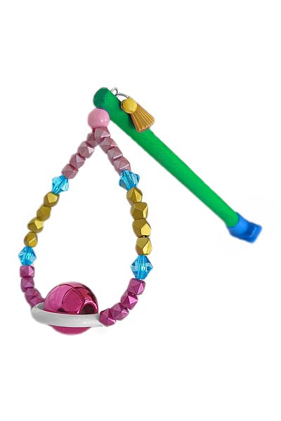 Lisinya Rotating Bird Toy with Perch 10 Cm-16 cm Green
