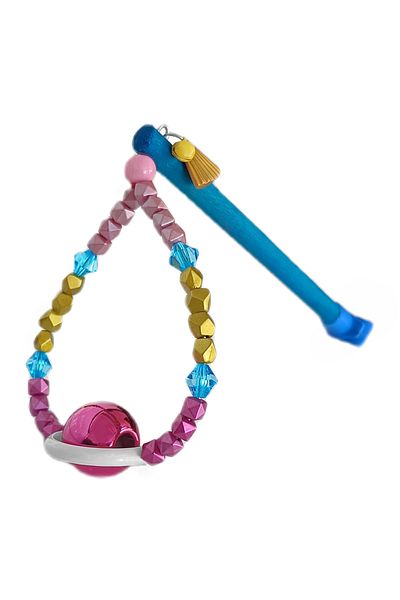 kapsulavm Rotating Bird Toy with Perch 10 Cm-16 cm Blue