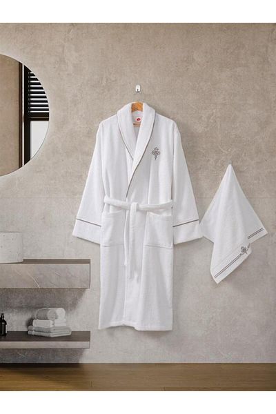 Angoravi Classic Bathrobe Set Güher M-L Women