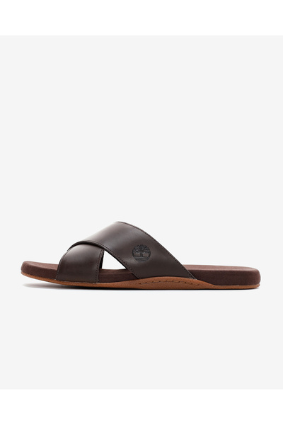Timberland Ανδρικές παντόφλες καφέ χρώματος Seaton Bay Cross Strap Slide TB0A...