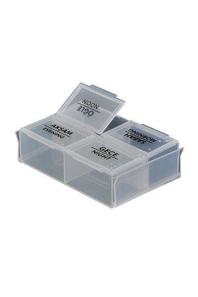 K&A 3 Pieces - 4 Compartments Daily Medicine Storage Box