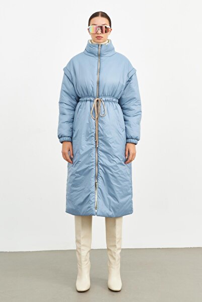 Setre Μπλε μωρό πουπουλένιο παλτό με φερμουάρ