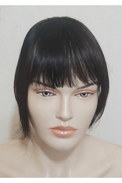 İsmet peruk tepelikli kahkül gerçek saç kestane