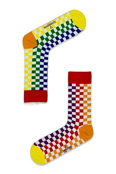 CARNAVAL SOCKS Цветни карирани дизайни с цветни чорапи