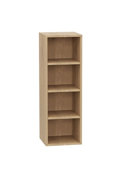 Mahmayi Wooden Storage Display Shelves 4-Tier Freestanding, Box Shelves, Light Imperia