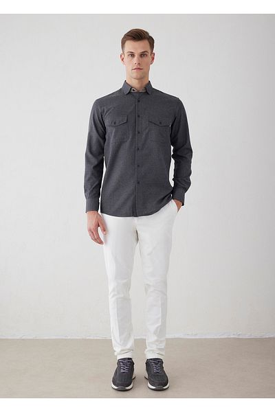 Boris Becker Anthracite Color Pocket Detailed Shirt