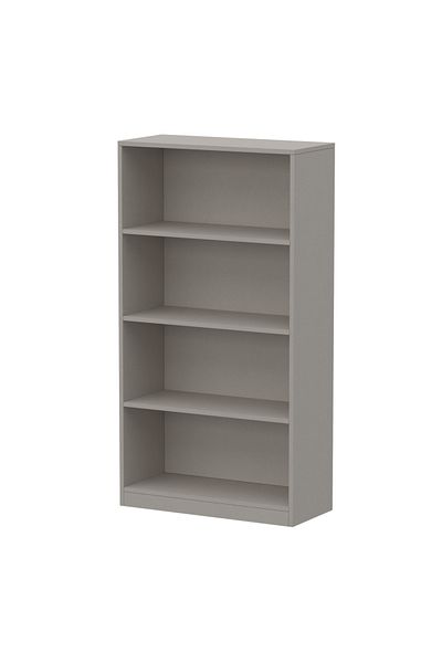 Mahmayi Wooden Storage Display Shelves 4-Tier Freestanding, Light Grey