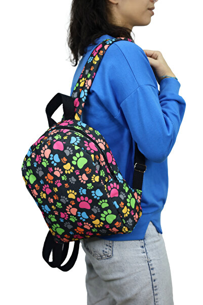 Tasarım حقيبة ظهر منقوشة بمخلب قطة ملونة