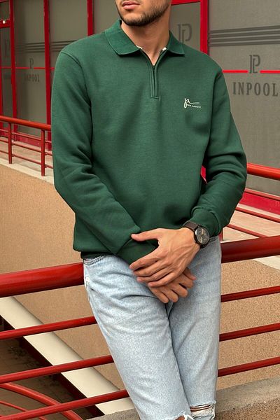 inpool Φούτερ Polo Neck Oversize με φερμουάρ - Urban Culture OD1041