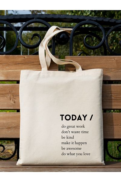 Cemira Today Design Raw Cloth Tote Bag Geantă de stofa