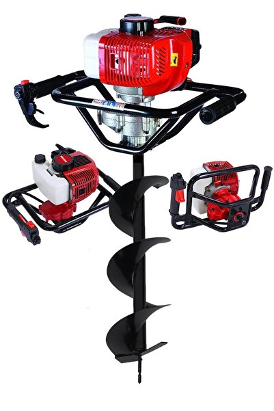 ASSUR Benzinli Toprak Burgu Makinesi 100 Mm 15 Cm Delme Ucu 1,6 Kw Motor Gücü...