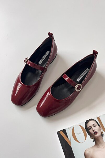 STRASWANS Berny  Kadın  Kemer  Detay  Rugan  Babet Bordo